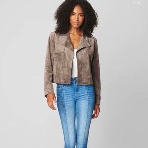 Blank NYC Seal the Deal brown faux suede jacket